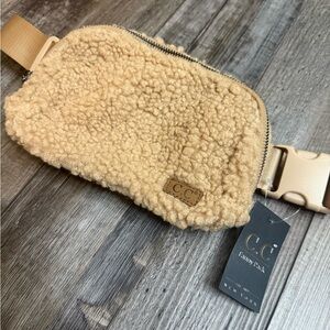 CC Fuzzy Tan Fanny Pack - NWT